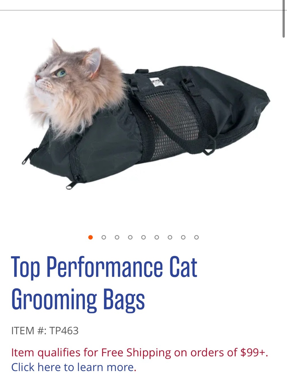 Cat Grooming Bag - Black